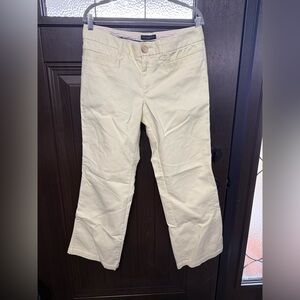 Banana Republic Women's Greenish Yellow Wide-Leg Jeans - Size 10S